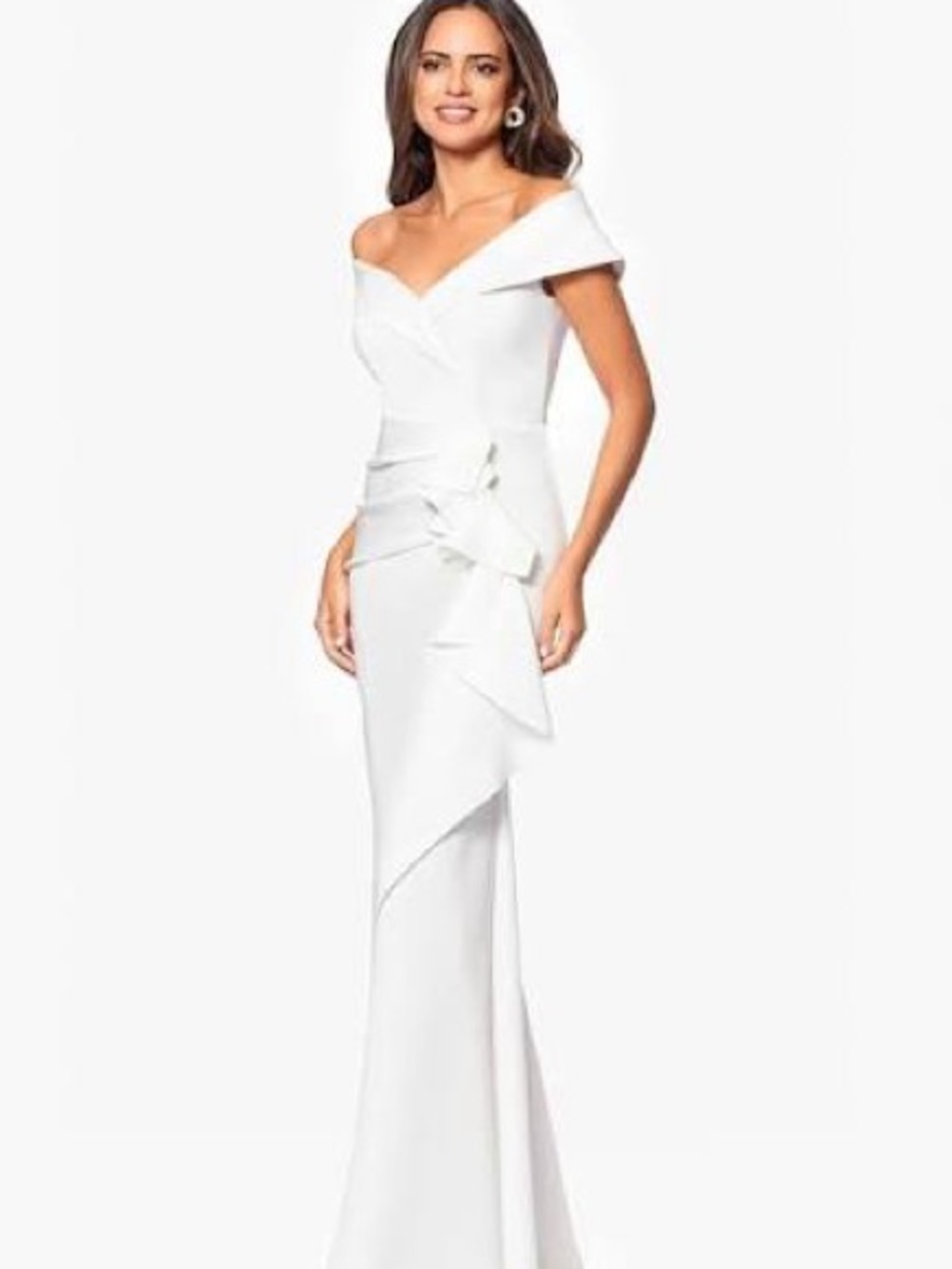 Xscape Women's Long Off-the-Shoulder Sweetheart Neckline Formal Evening Gown